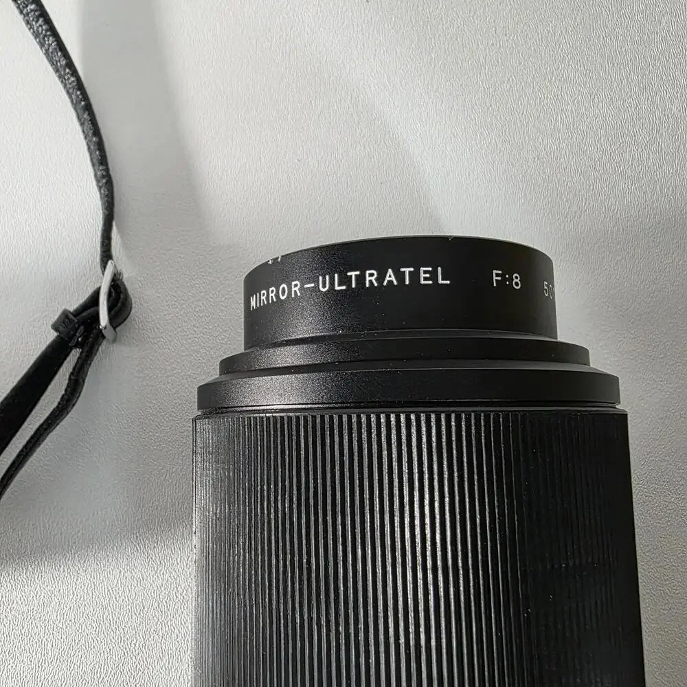 Nikon Nikkormat FT Film Camera Silver with Half Case & Accura 500mm Lens